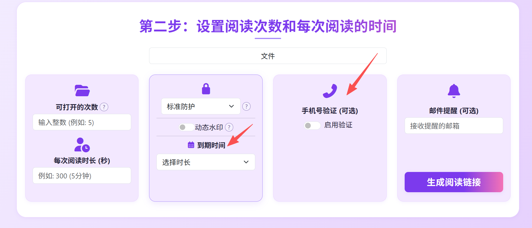 麦瓜PDF 的安全设置页面