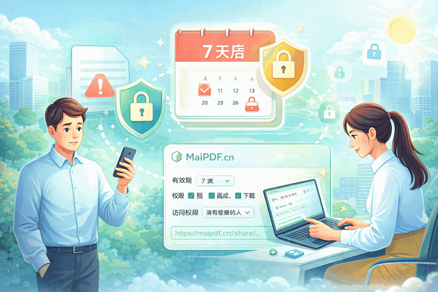 PDF到期控制——7天后自动关闭